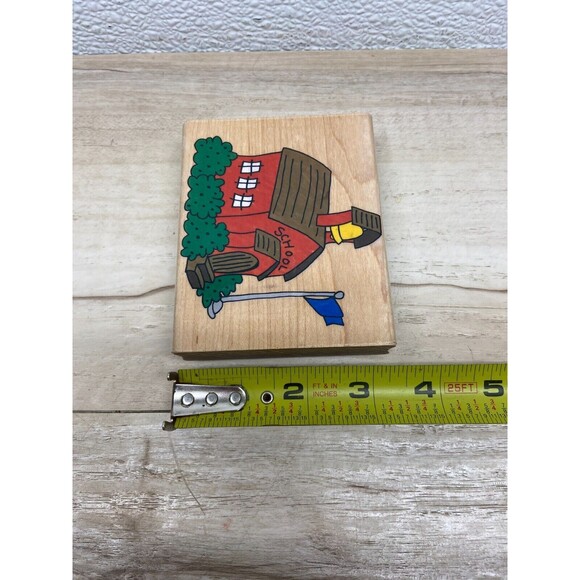 2007 Stampabilities School House Wood Mounted Rubber Stamp - Picture 6 of 6